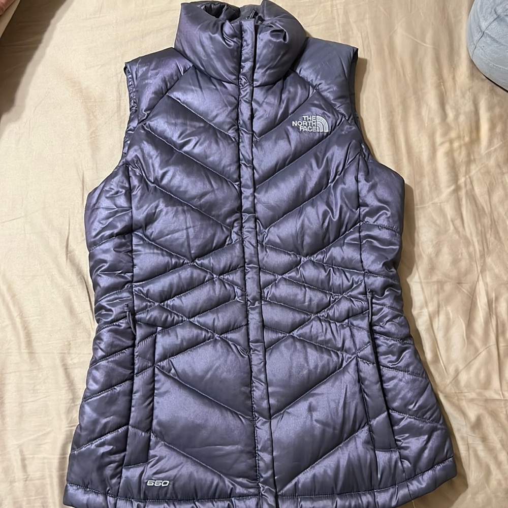 Purple North Face Puffer Vest